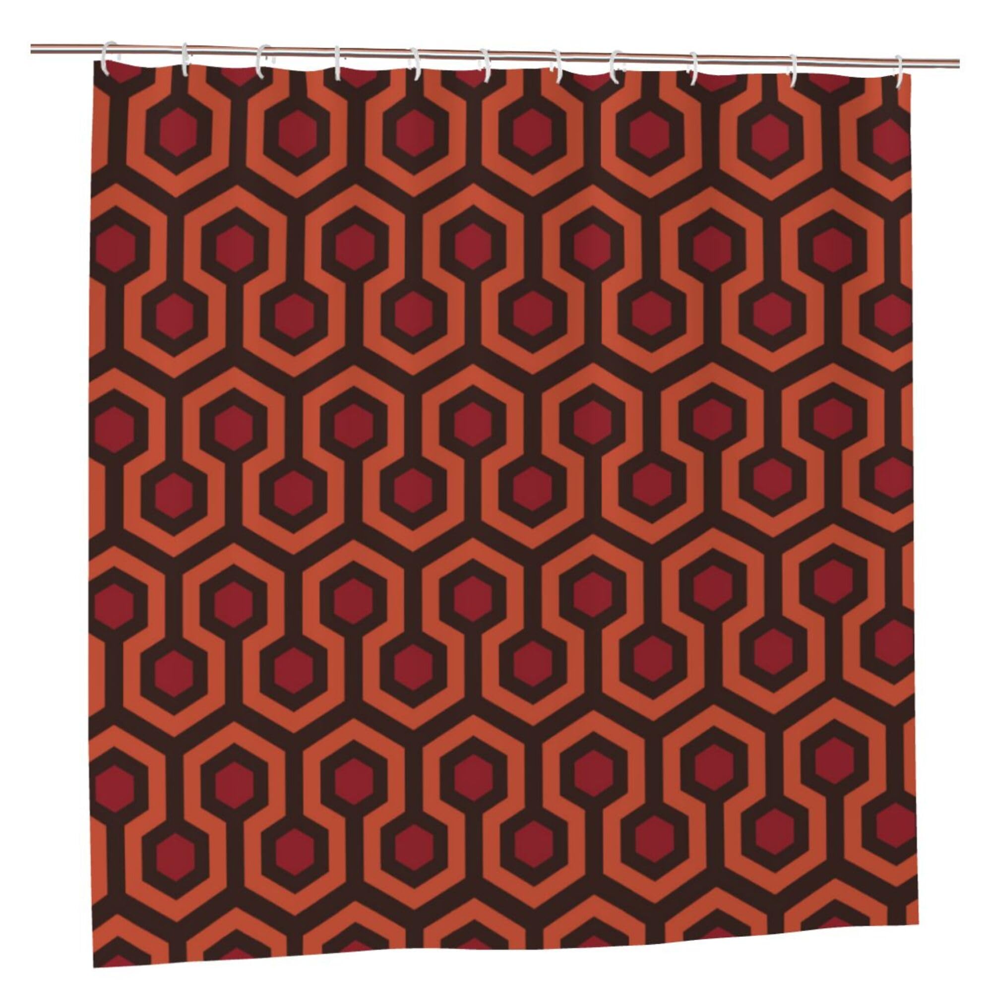Gelasgo Overlook Shower Curtain Waterproof Fabric - Quick-Dry Machine Washable Bathroom Curtain with 12 Hooks, Privacy Modern Design for Bath, Kitchen & Home Decor 180 x 200 cm