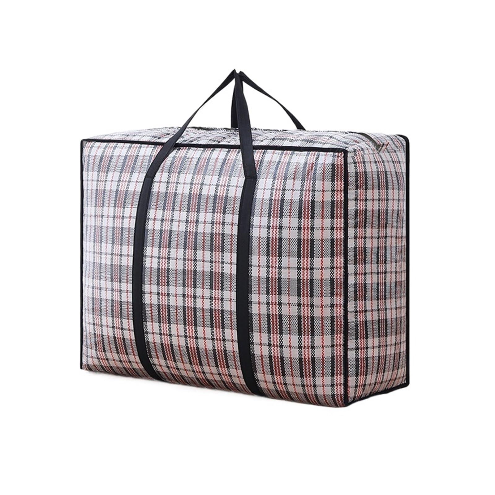 Waterproof Storage Bags Thickened Wove Large Capacity Clothing Storage Bag Multifunctional Waterproof Portable Moving Luggage Packing Move House(Black,XXL-90x50x30cm)