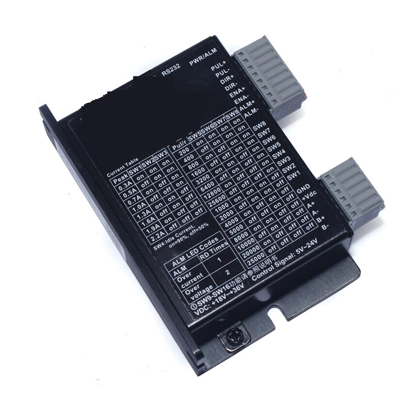Control de motor, Secador de motor paso a paso uniersal for motores de las series 20/28/35/42/57/60/86 Control de alto par(DM2282)
