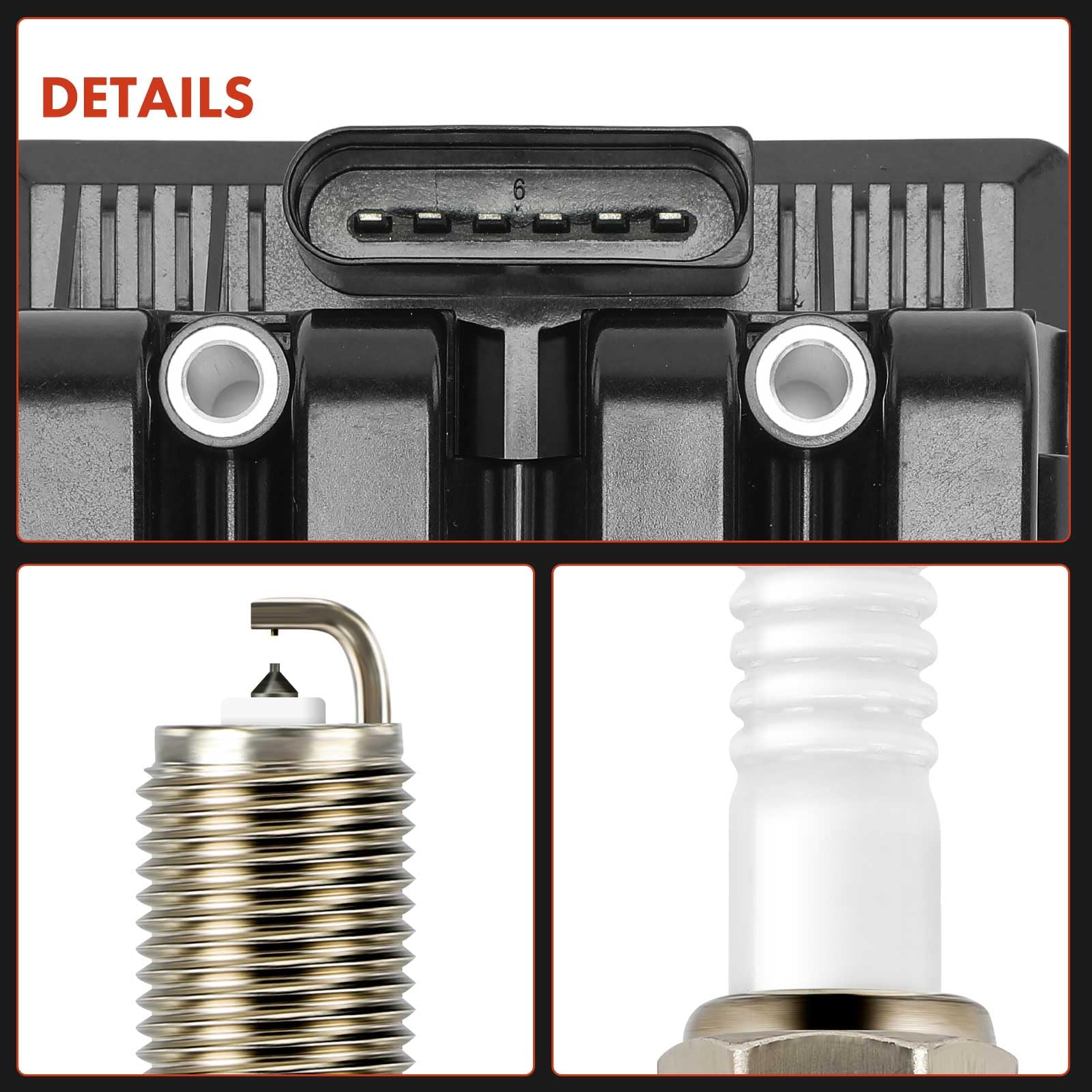 Frankberg 1 bobina di accensione + 4 candele benzina 6418 | Compatibile con: Golf IV Variante 1J5, New Beetle 1C1 9C1, B.o.r.a 1J2, T.o.u.r.a.n 1T1 1T2