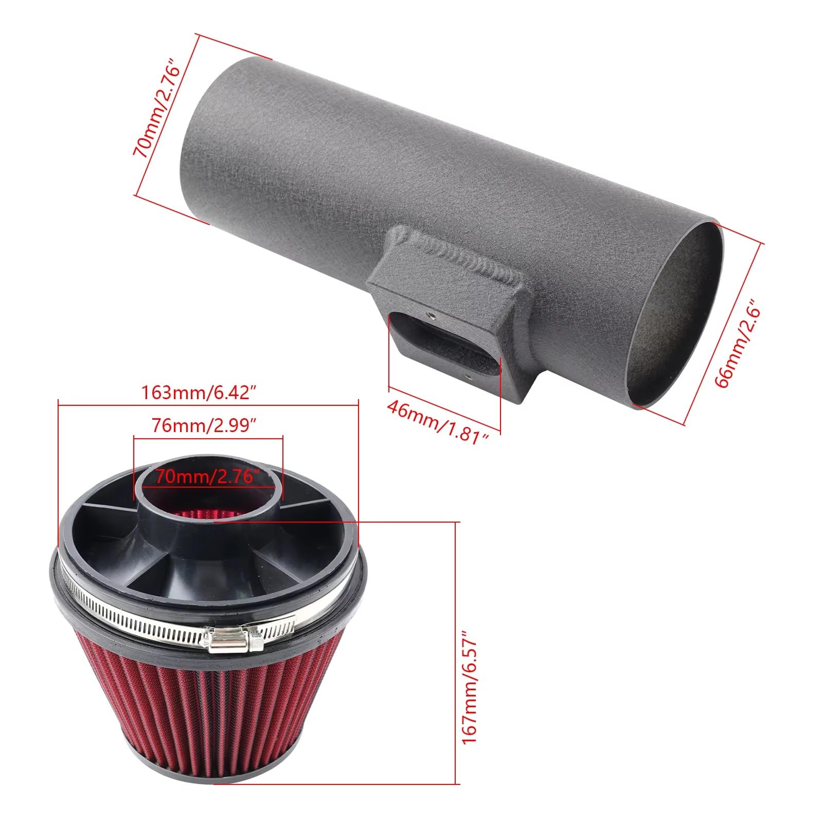 Compatible Con Chevrolet Para Cruze 2011 2012 2013 2014 2015 1.4L Para Turbo Car Kit De Tubo De Entrada De Aire Frío Con Filtro Seco Aire Frío Turbo Filtro Kit