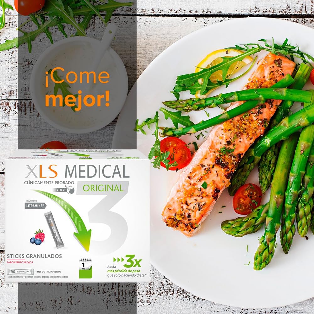 XLS Medical Original - 90 Sticks. Tratamiento De 1 Mes, color Blanco, 90 Unidad, 150 g