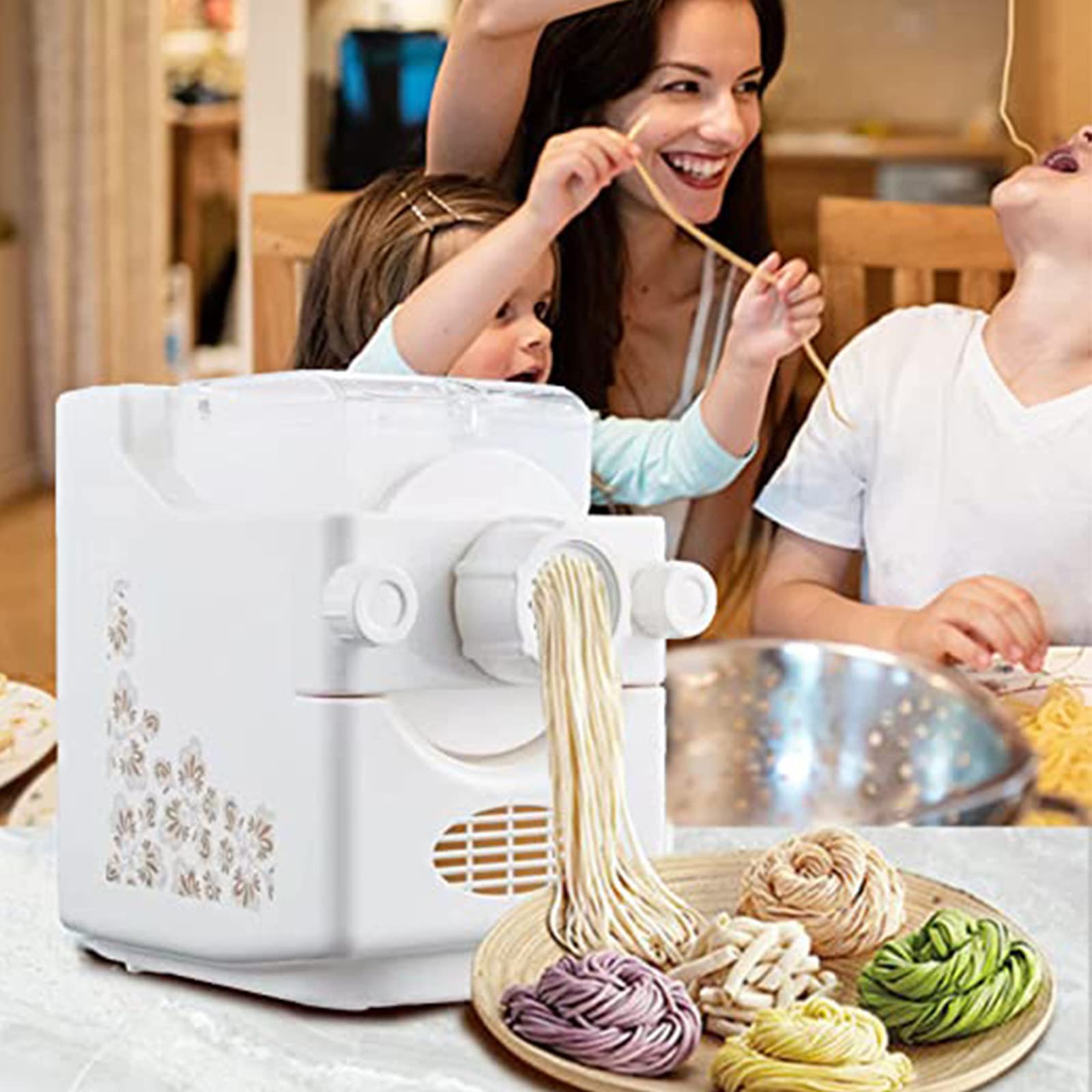 Amazon.co.jp: 全自動麺器、9つの麺型を備えた電動パスタ器、多機能