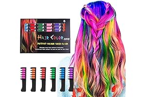 LAWOHO Hair Chalk Comb: 6-Color Temporary Dye for Kids and Adults