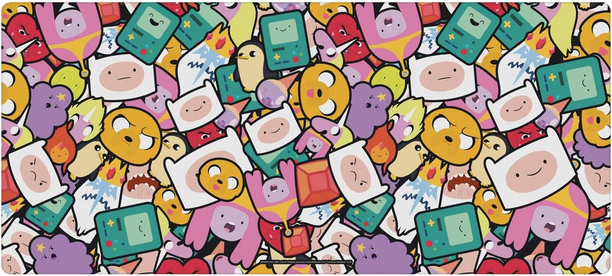 Head Case Designs Officially Licensed Adventure Time Pattern Graphics 37.4 x 15.75 x 0.16 inches (900 x 400 mm) - XL Gaming Office Desk PC Keyboard Mouse Mat Pad