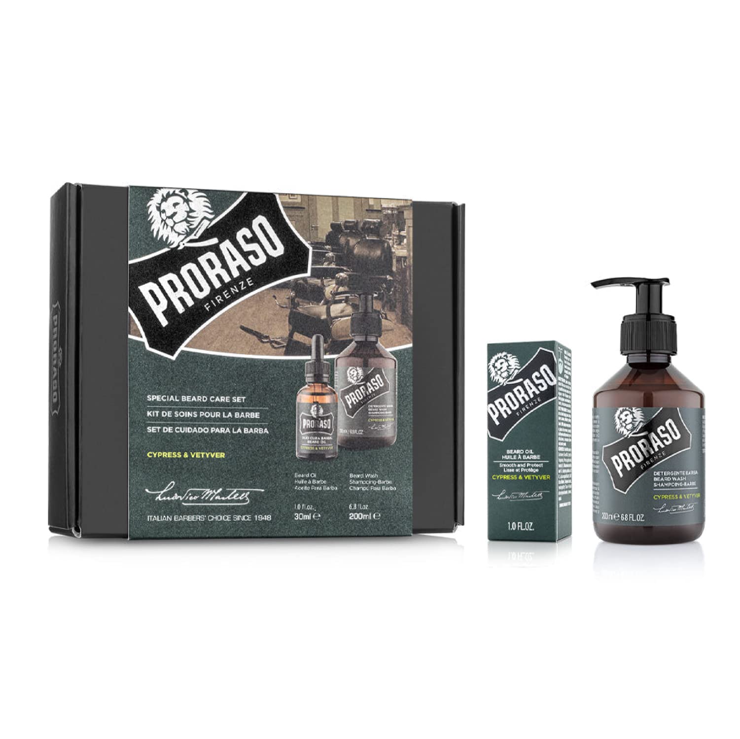 Proraso Pack Aceite para Barba + Champú para Barba Cypress & Vetyver