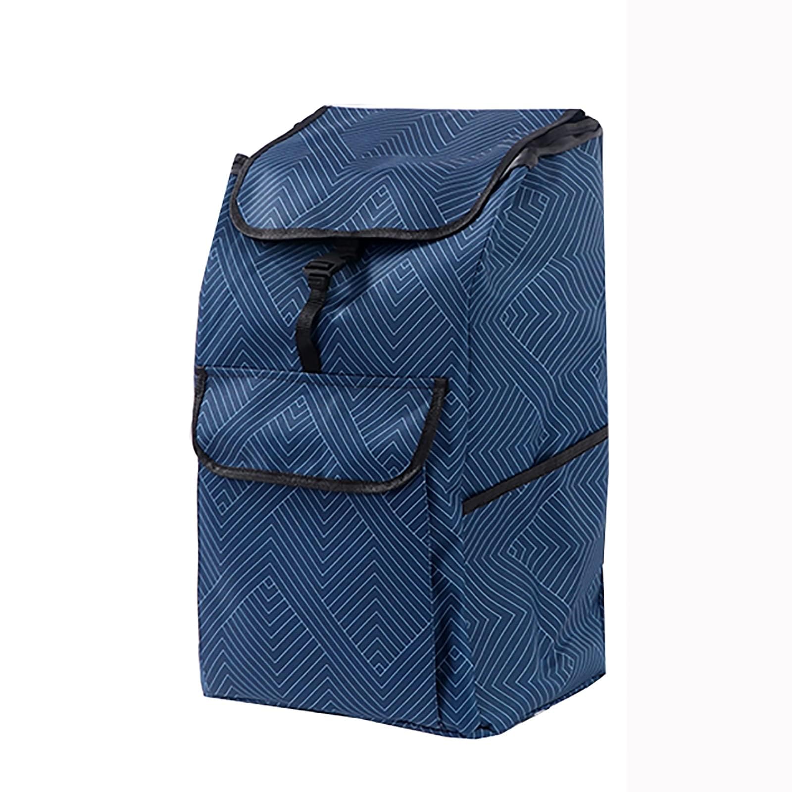 Borsa Per Carrello Della Spesa 40L In Tessuto Oxford Impermeabile - Ricambio Universale Con Tasca Frontale, 36x23x58 Cm - 5