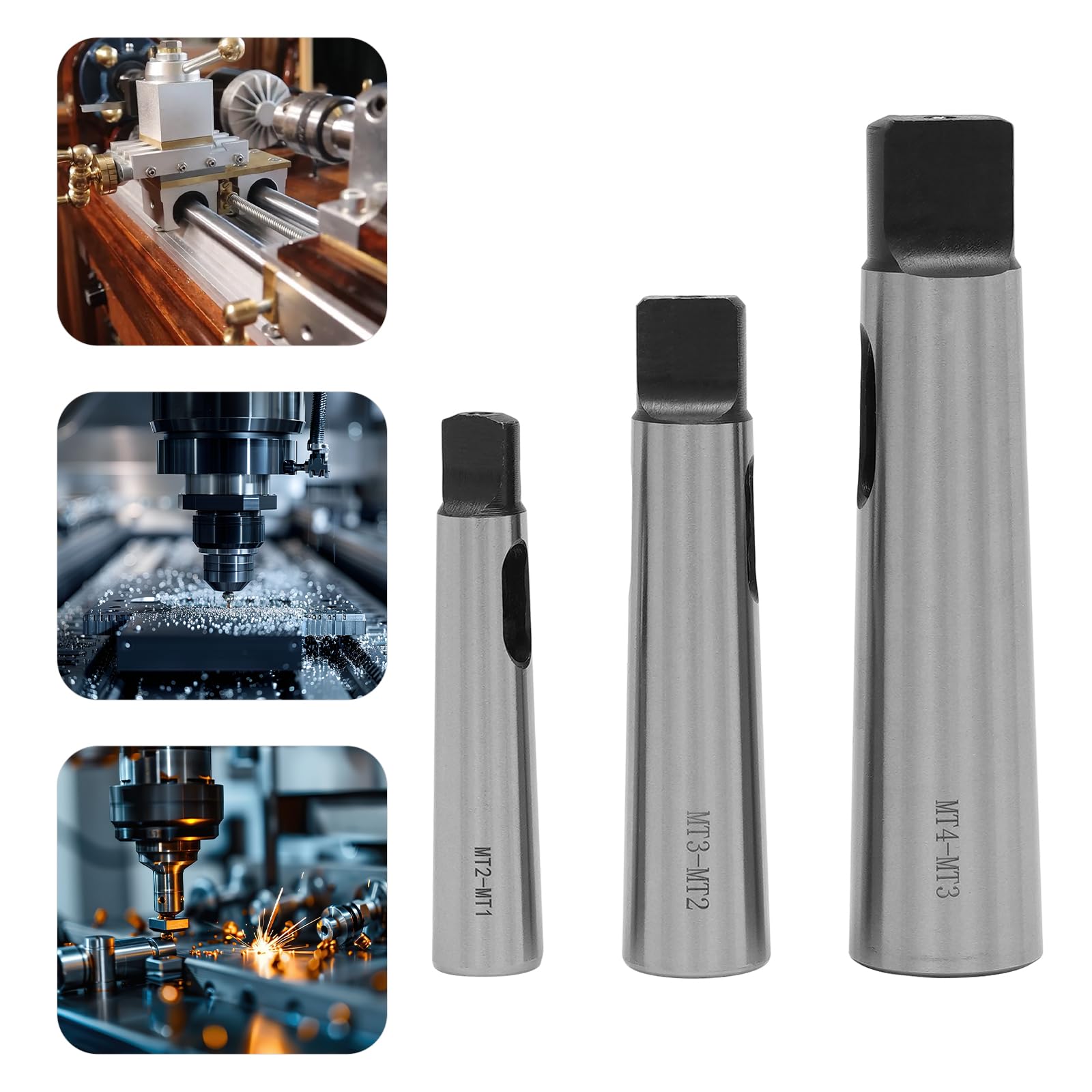 Ausla Reduzierhülse Mk4 Auf Mk3 Schnellarbeitsstahl-Morsekegel-Hülsenadapter, Härte 50 HRC, MT4 Bis MT3, für Kegelschaftbohrer, Reibahlenreduzierung Ausla Reduzierhülse Mk4 Auf Mk3 Schnellarbeitsstahl-Morsekegel-Hülsenadapter, Härte 50 HRC, MT4 Bis MT3, für Kegelschaftbohrer, Reibahlenreduzierung
