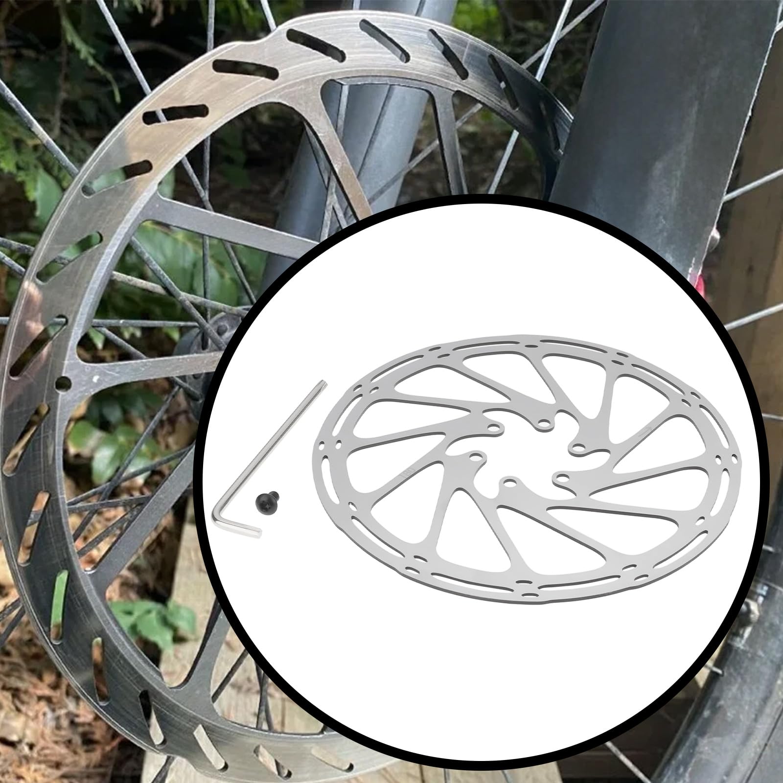 Create idea Zestaw 2 tarcz hamulcowych do rowerów górskich 180 mm kompatybilna z SRAM Centerline 44 X 1,8 mm