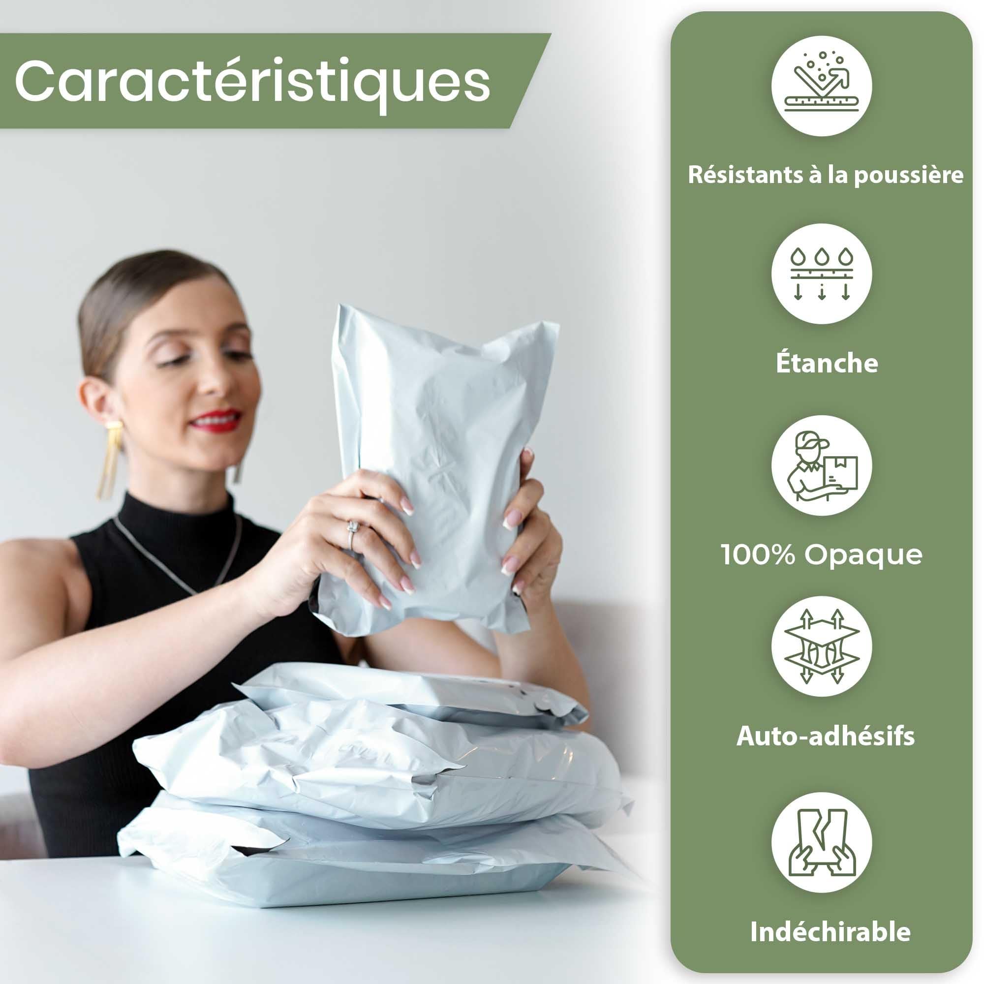 30 Enveloppes Plastique D'Expédition - 3 Tailles (20x30cm, 25x35cm, 35x45cm) - Auto-Adhésives Et Opaques - Pour Vinted, Leboncoin