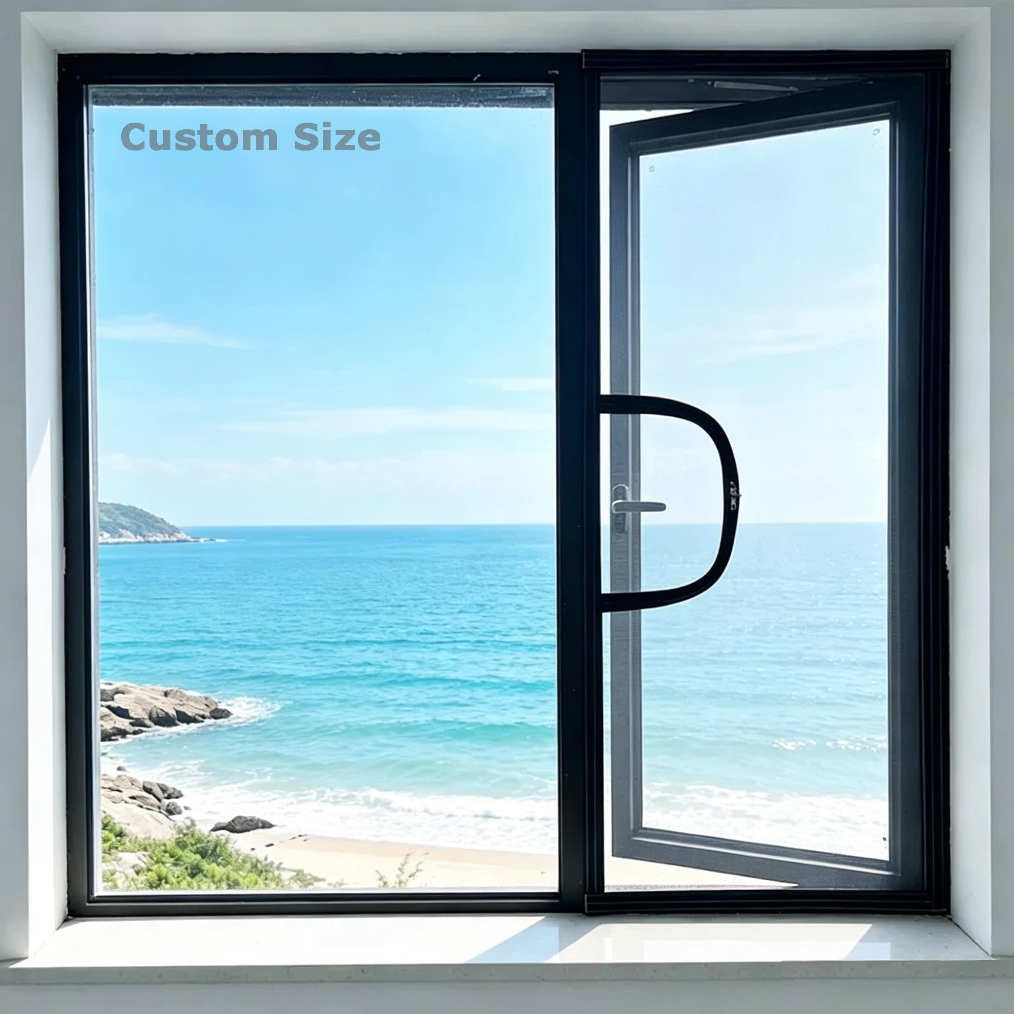 Xieminle White Sticky Tape, White Mesh Custom Fly Screen Anti-Mosquito Window Mesh Insect-Proof Bug Net