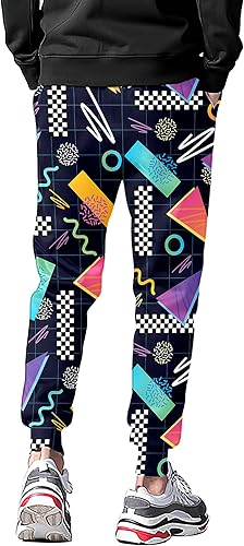 Miniatura 4 de Pantalones deportivos de moda estilo de los años 80 para hombre, pantalones deportivos divertidos para hombre, pantalones deportivos casuales de los