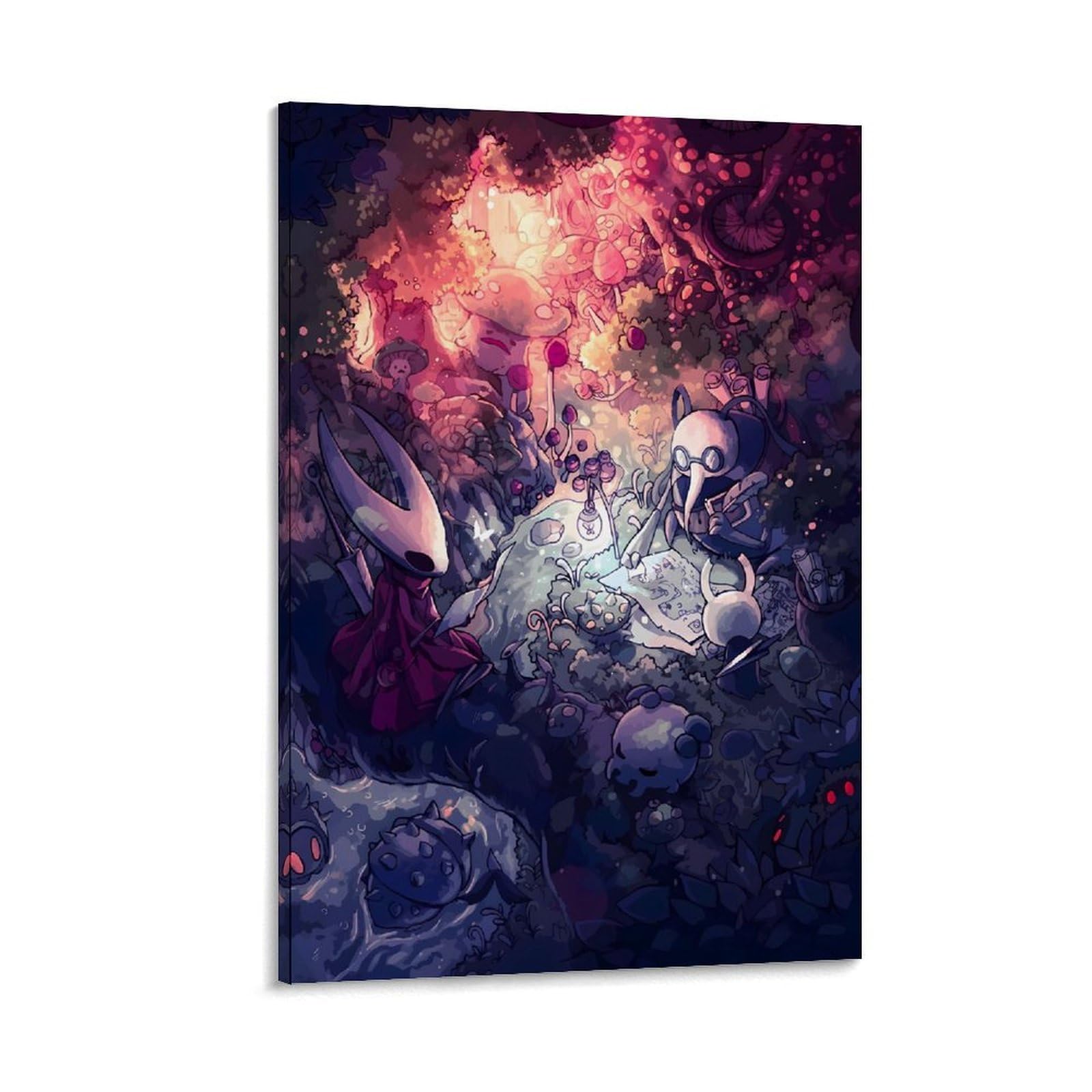 Pokkmnjb Frame-Style Game Hollow Knight Posters Aesthetic Canvas Wall Art Print Home Decor For Bedroom Living Room16x24inch(40X60cm)