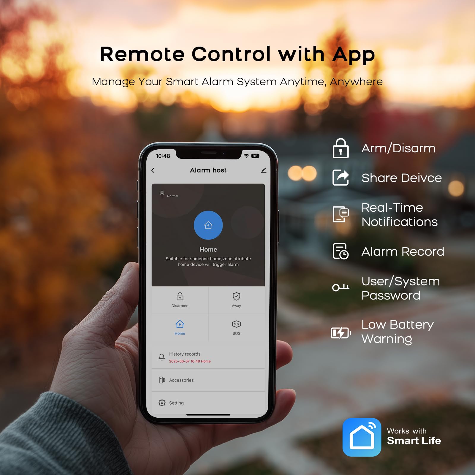 Sistema de Seguridad inalámbrico para el hogar, Sistema de Alarma 4G/WiFi con Teclado, Ampliable (hazlo tú Mismo) con sensores de Puerta y Movimiento, alertas de la App Tuya, sin Contrato (20 PCS)