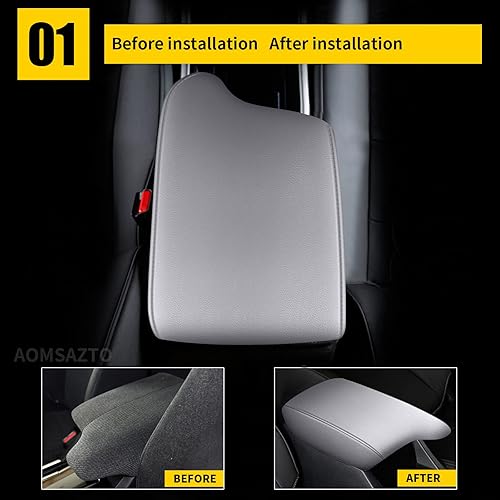 Miniatura 2 de AOMSAZTO Fundas de reposabrazos grises para Accord 2017-2013 Honda Cojín de consola central para Accord