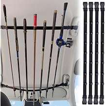 7 Rod Fishing Rod Holder for Truck - Car Fishing Pole Storage Roof Rack for Vehicle SUV Wagon Van Jeep Inside Carrier, 31.5-51in Adjustable with 3-Point Buckle