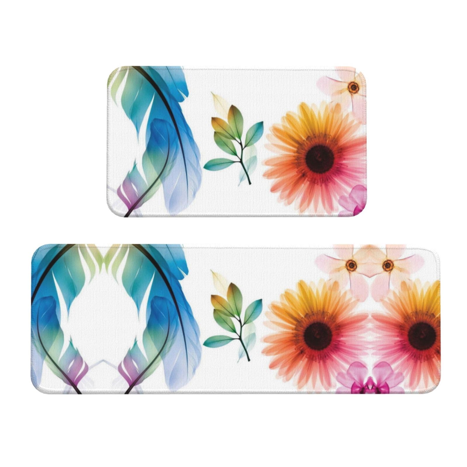 Tapis de cuisine lavables lot de 2 grand tapis de couloir et entrée floral