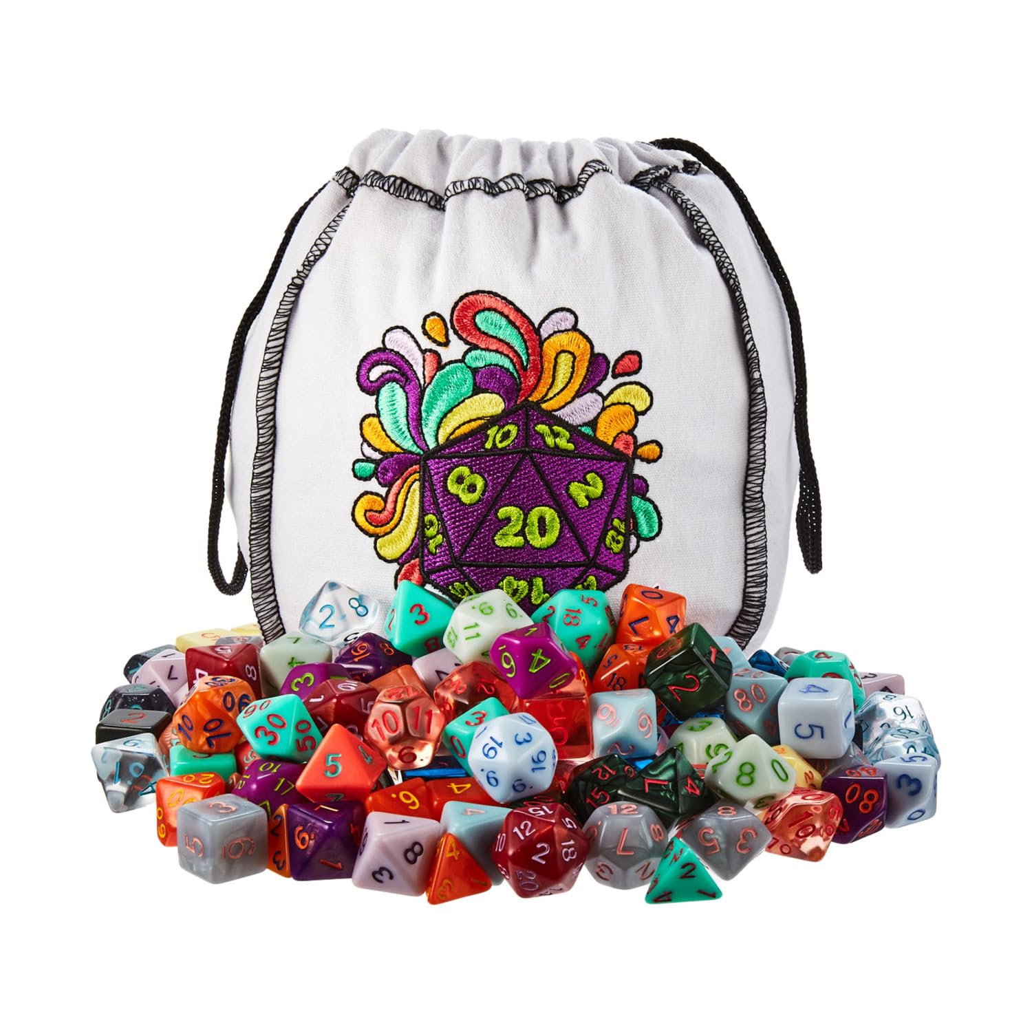 Juego de dados DND poliédrico completo de 15 piezas D3-D100 esférico | en línea