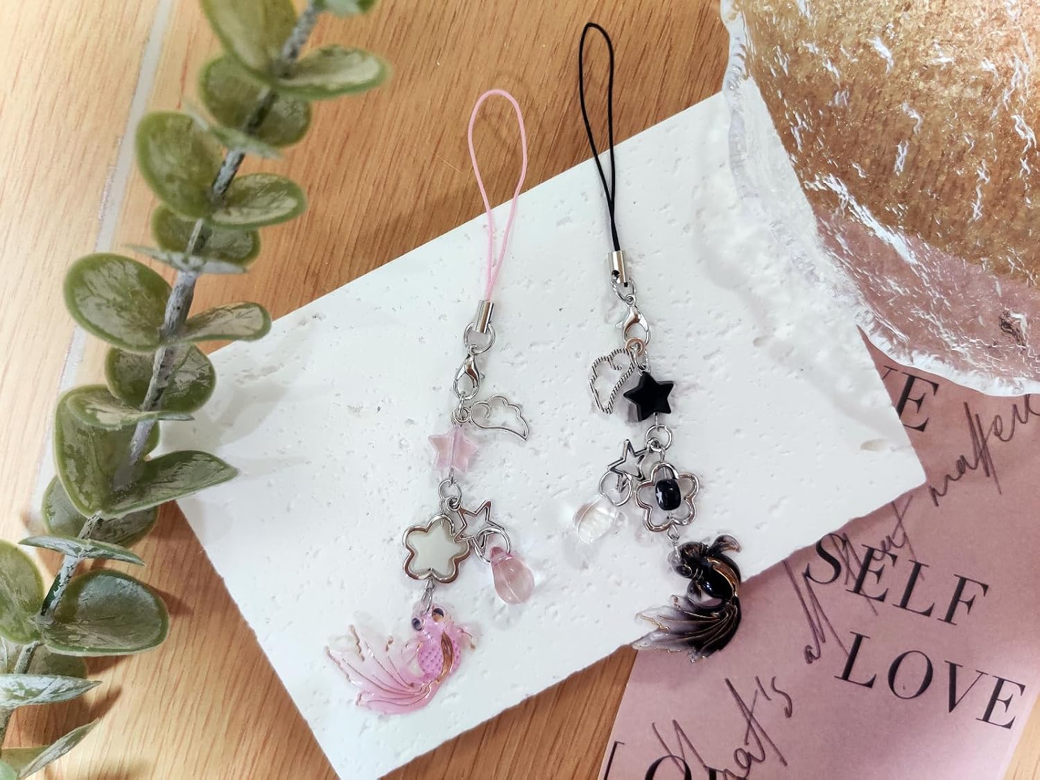 2-4 PCS Koi Fish Phone Charm Strap Anti-lost String Rope Cute Lucky Aesthetic Accessories for Headphone Case Camera
