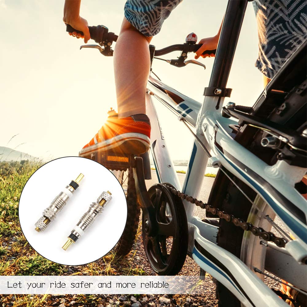 Presta Valve Cores 20 pezzi per Mountain Bike Adattatore universale per Valvola per Bicicletta Nucleo Valvole per Bici e MTB