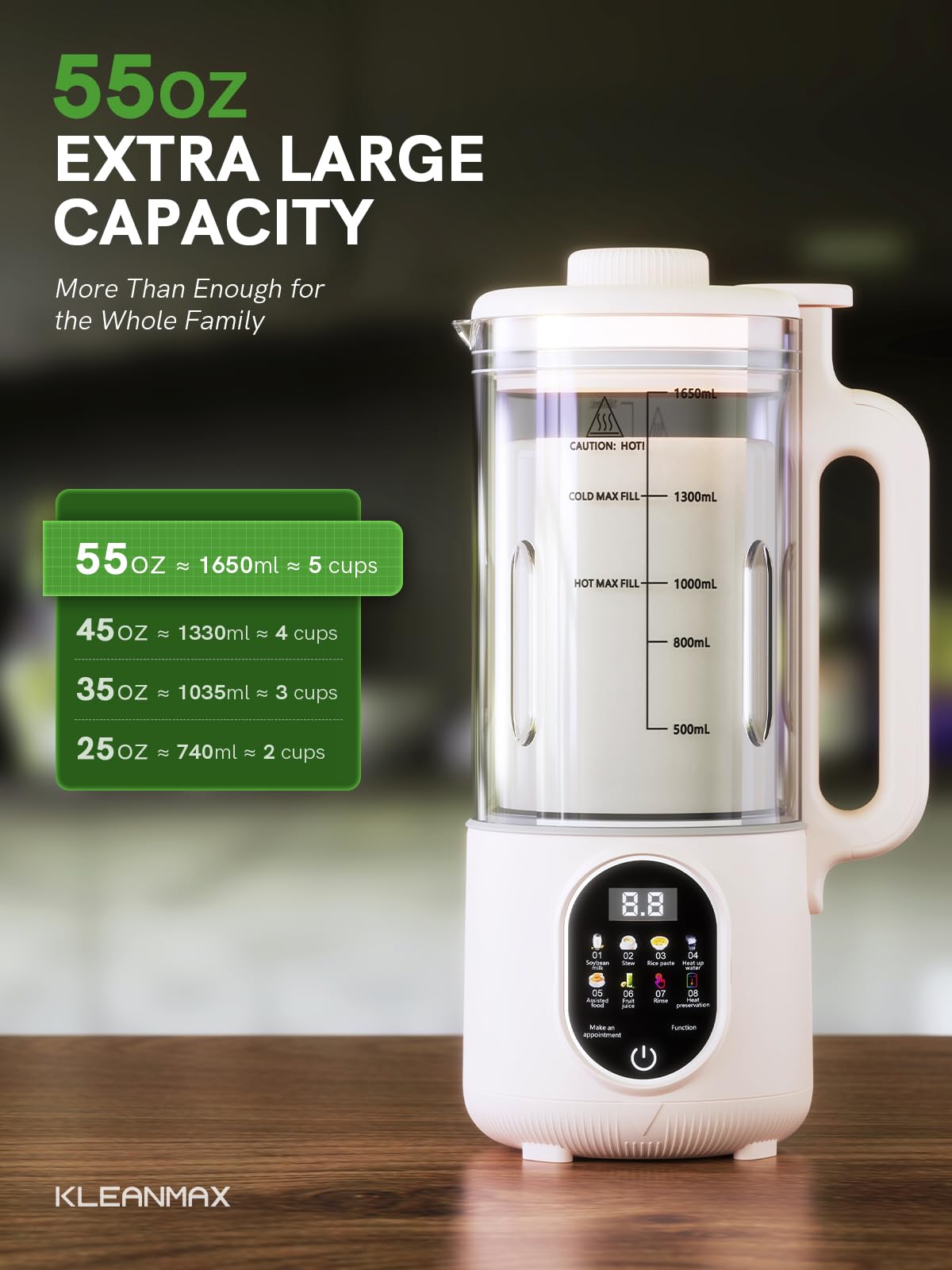 Automatic Nut Milk Maker - 55oz, 10-in-1 -4 Automatic Nut Milk Maker - 55oz, 10-in-1 -4