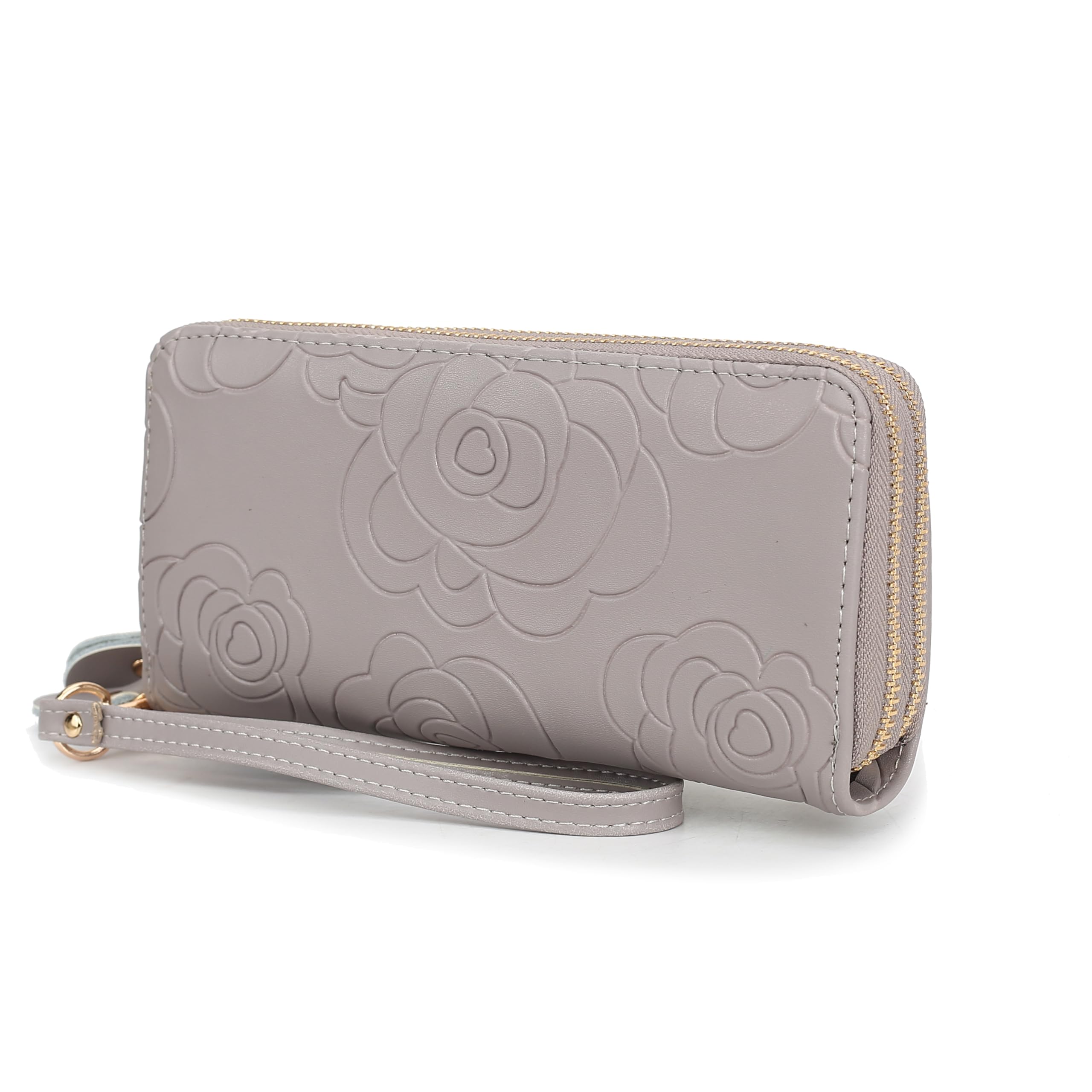 MKF Collection Wristlet Wallet for Women, Small Credit Card Holder with Zipper Coin Pocket Wallet Purse Handbag By Mia K