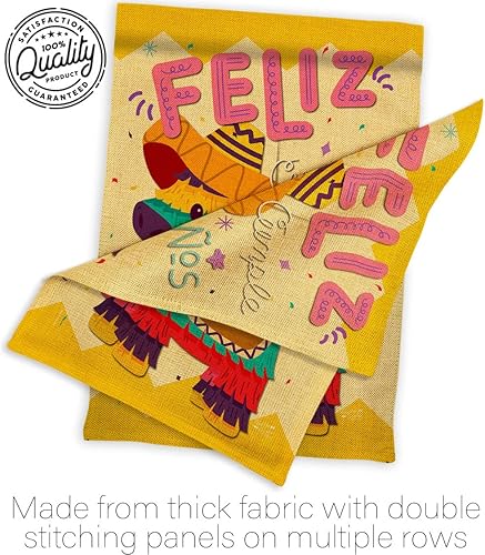 Miniatura 7 de Bandera de jardín de arpillera de Feliz Cumpleaños, regalo de pastel de cumpleaños, regalo de ramo de caramelos, ocasión de aniversario, fiesta,