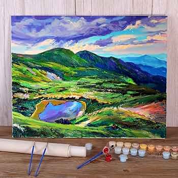 絵画(アクリル絵の具) はじけてtwilight アクリル画 アクリル絵の具 アート 夕暮れ