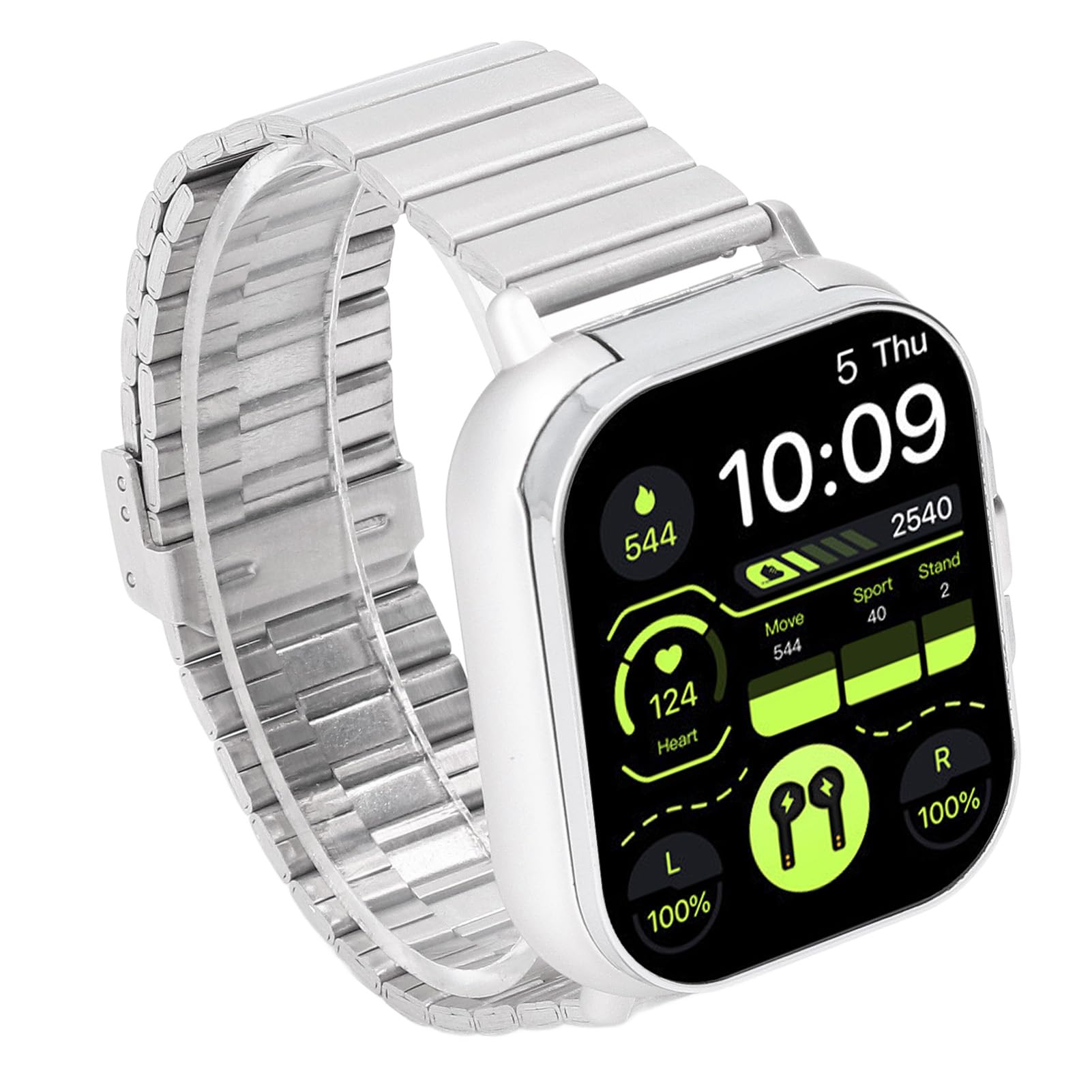 Inteligentny Zegarek ze Słuchawkami dla Mężczyzn i Kobiet, Inteligentny Zegarek Bluetooth 2 w 1, Ekran Dotykowy HD o Przekątnej 2,01 Cala BT Call Fitness Tracker Zegarek Sportowy