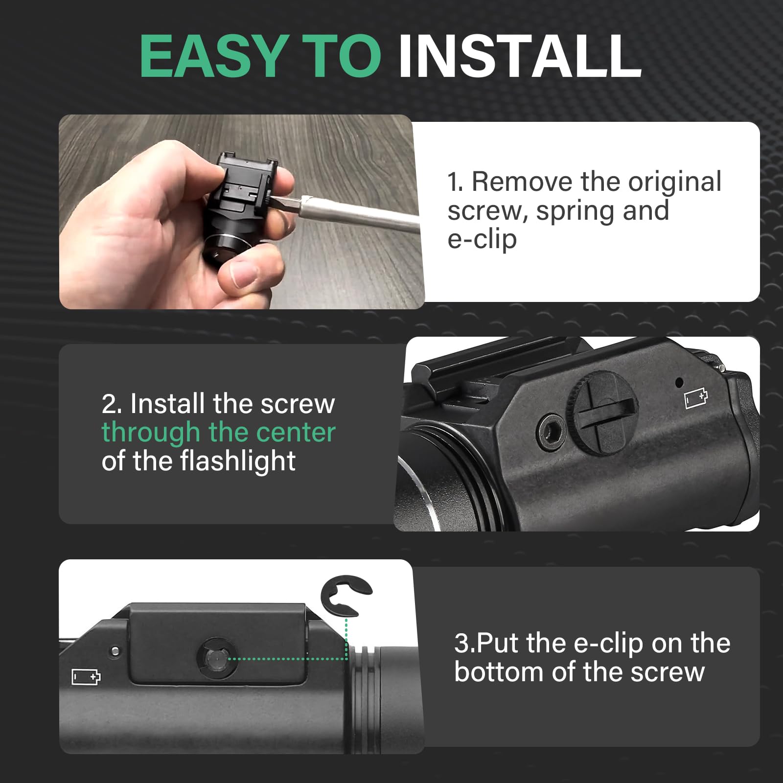 69125 Earless Screw Kit for Flashlight