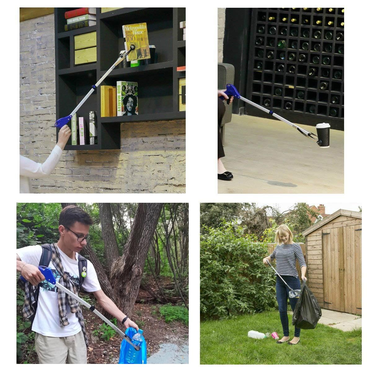 Reacher Grabber, Windspeed Aluminum Suction Cup Grip Grabber Pick Up Tool for Light Bulb Remover, iPad Pick Up, Litter Picker, Trash/Garbage, Garden Nabber, Long Extender 2