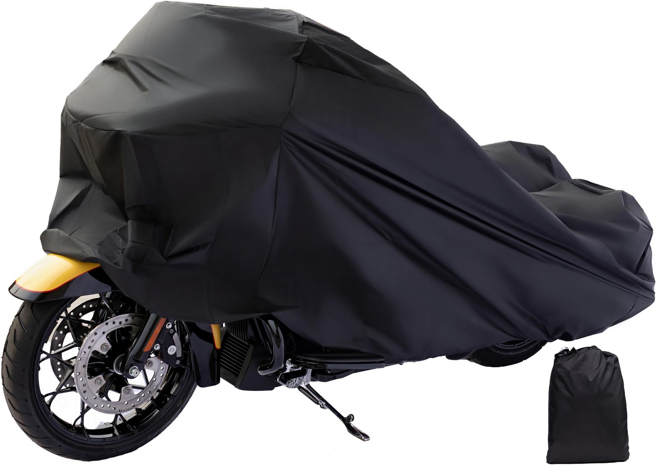 Motorcycle Cover Waterproof Outdoor with Lock-Holes & Storage Bag Fits up to 104" Yamaha Honda Harley Suzuki Waterproof Durable