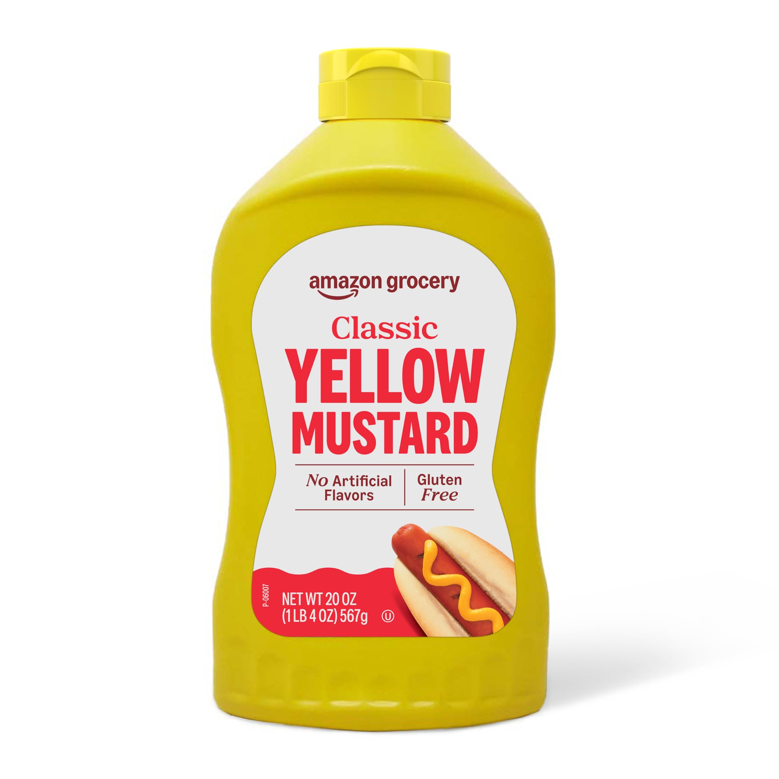 Amazon Brand - Happy Belly Yellow Mustard, Kosher, 20 Ounce