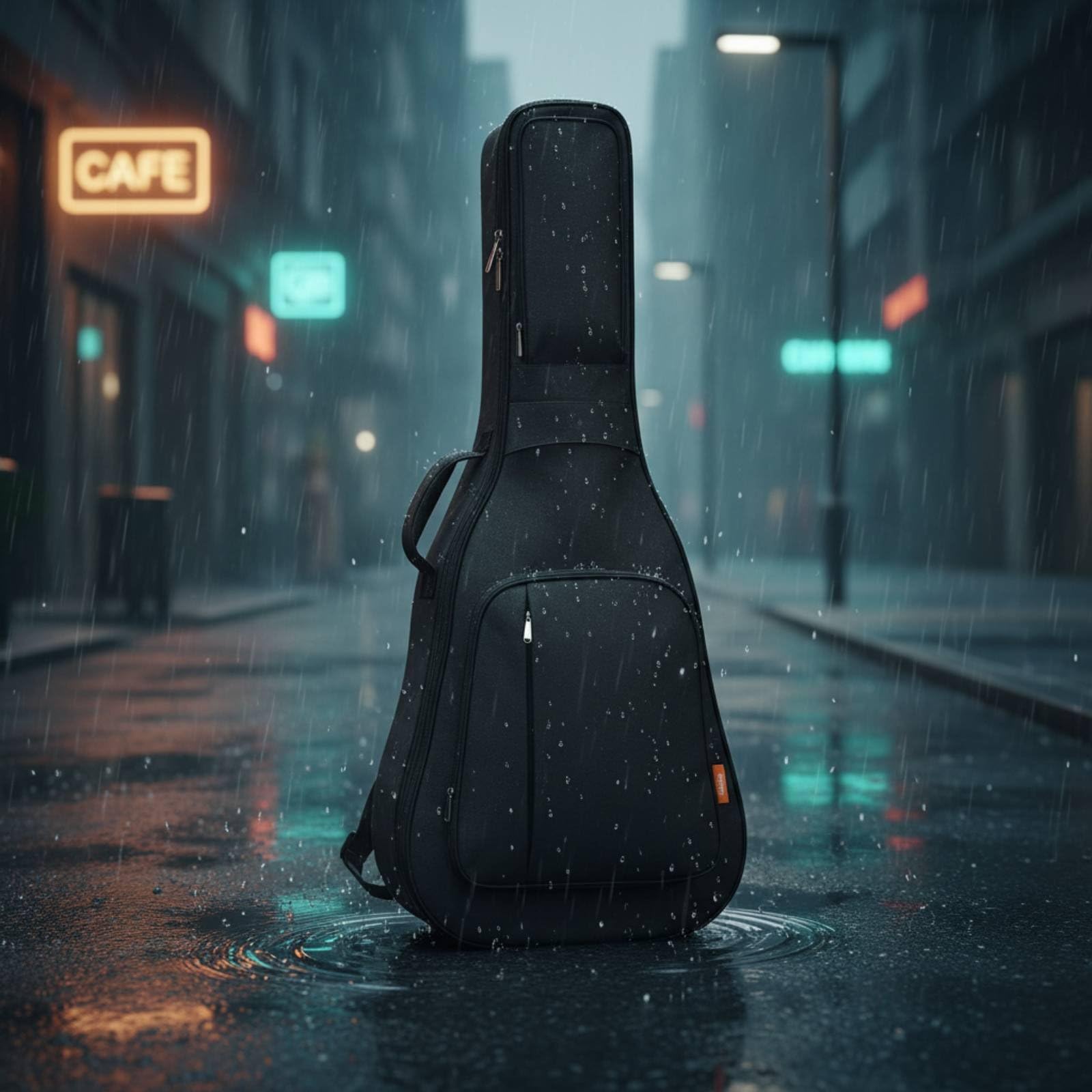 Bolsa de Guitarra Acolchada Accesorio Musical Reforzada para Ensayo, Negro Carbón, 40/41 Pulgadas Universal