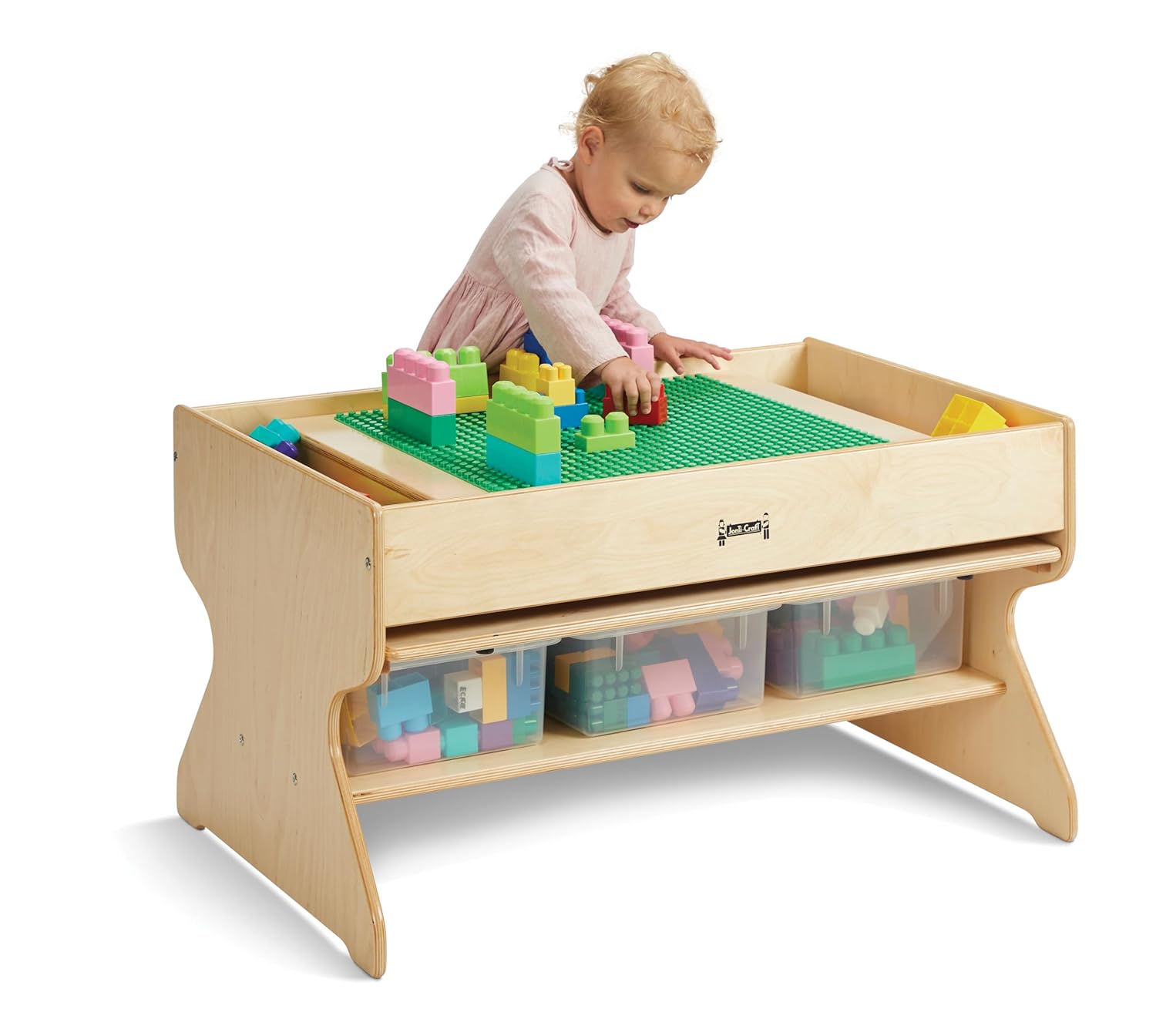 Jonti-Craft 5727JC Deluxe Building Table, Preschool Brick Compatible