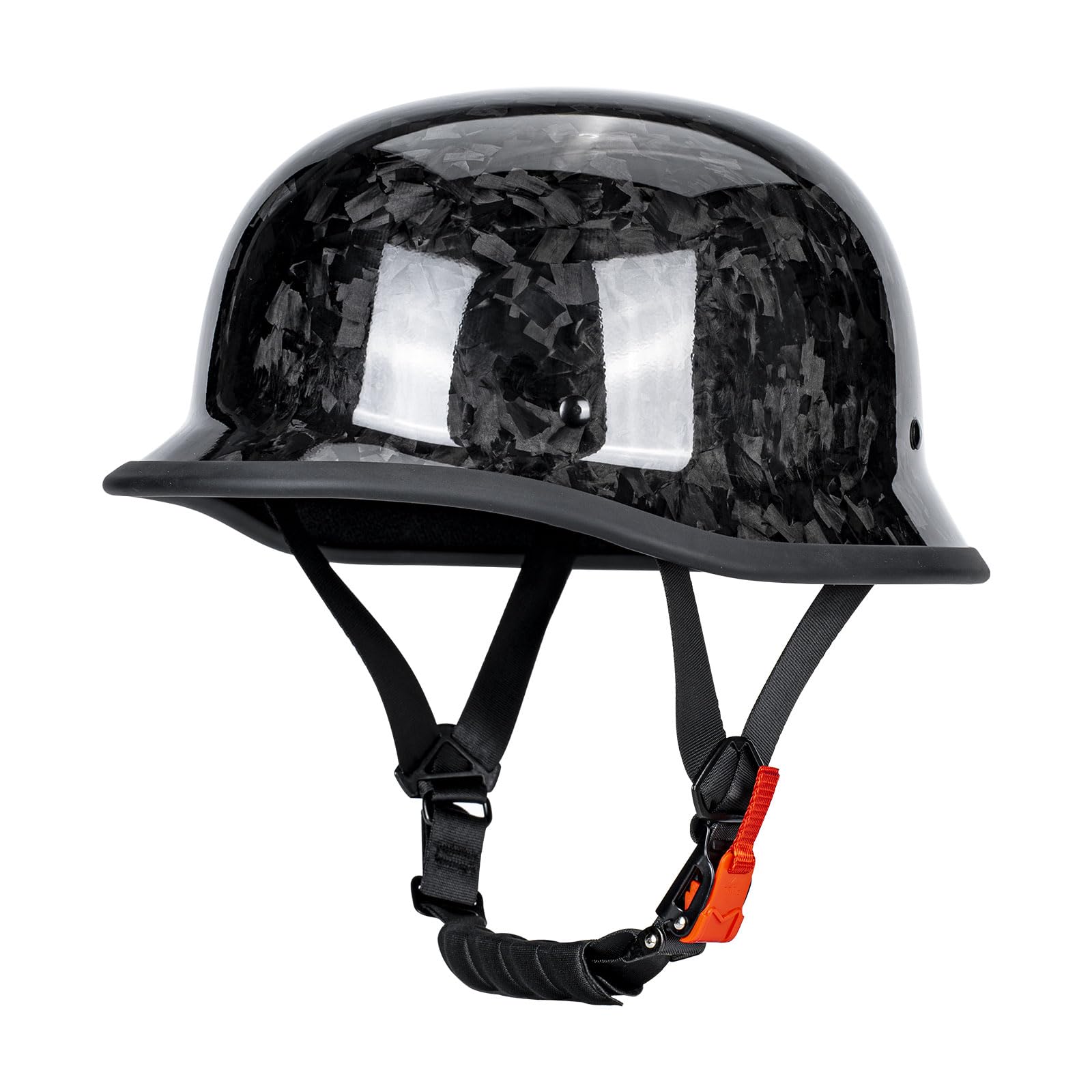 KAESE Retro Open Face Carbon Fiber Motorcycle Half Helmet - DOT Certified, Ultra-Lightweight Design, Breathable & Comfortable for Cruiser, City Riding