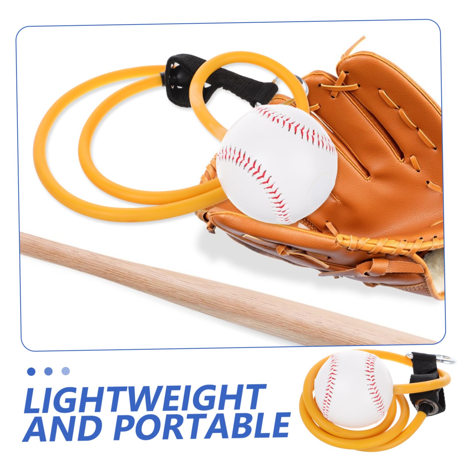 BESPORTBLE Allenatore di Baseball Corda Elastica in PVC Portatile di Lunghezza Adeguata per Esercizi di Fitness e Allenamenti di Resistenza Durante Workout