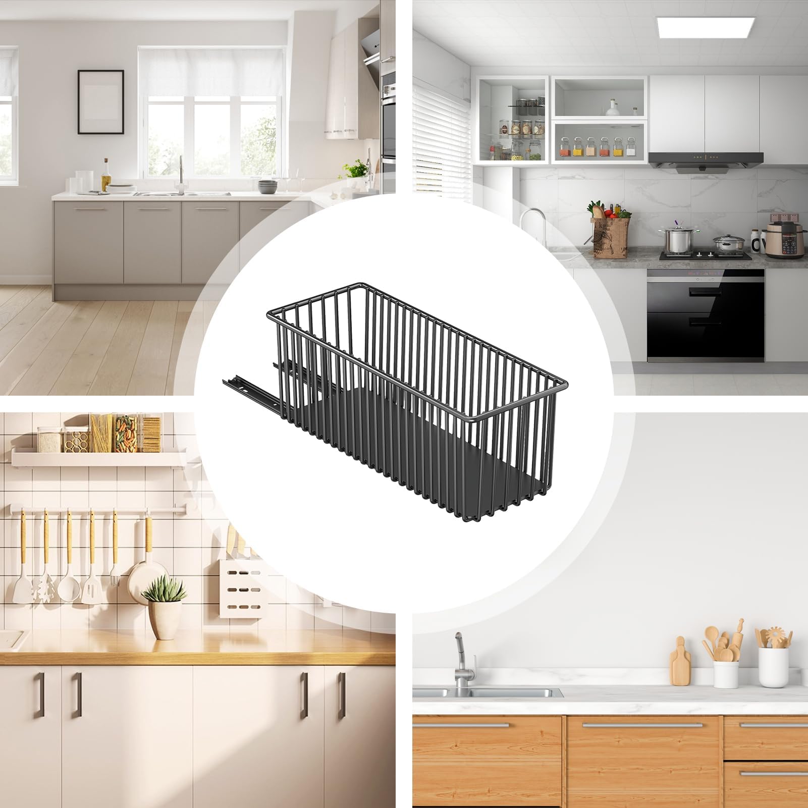 nizadores Extraíbles para Hogarnizador Extraíble De Cajones Para Gabinetes - Estante Y Cesta De Almacenamiento Para Despensa Armario Baño Cocina Appartamento Restaurante Solución De nizaci