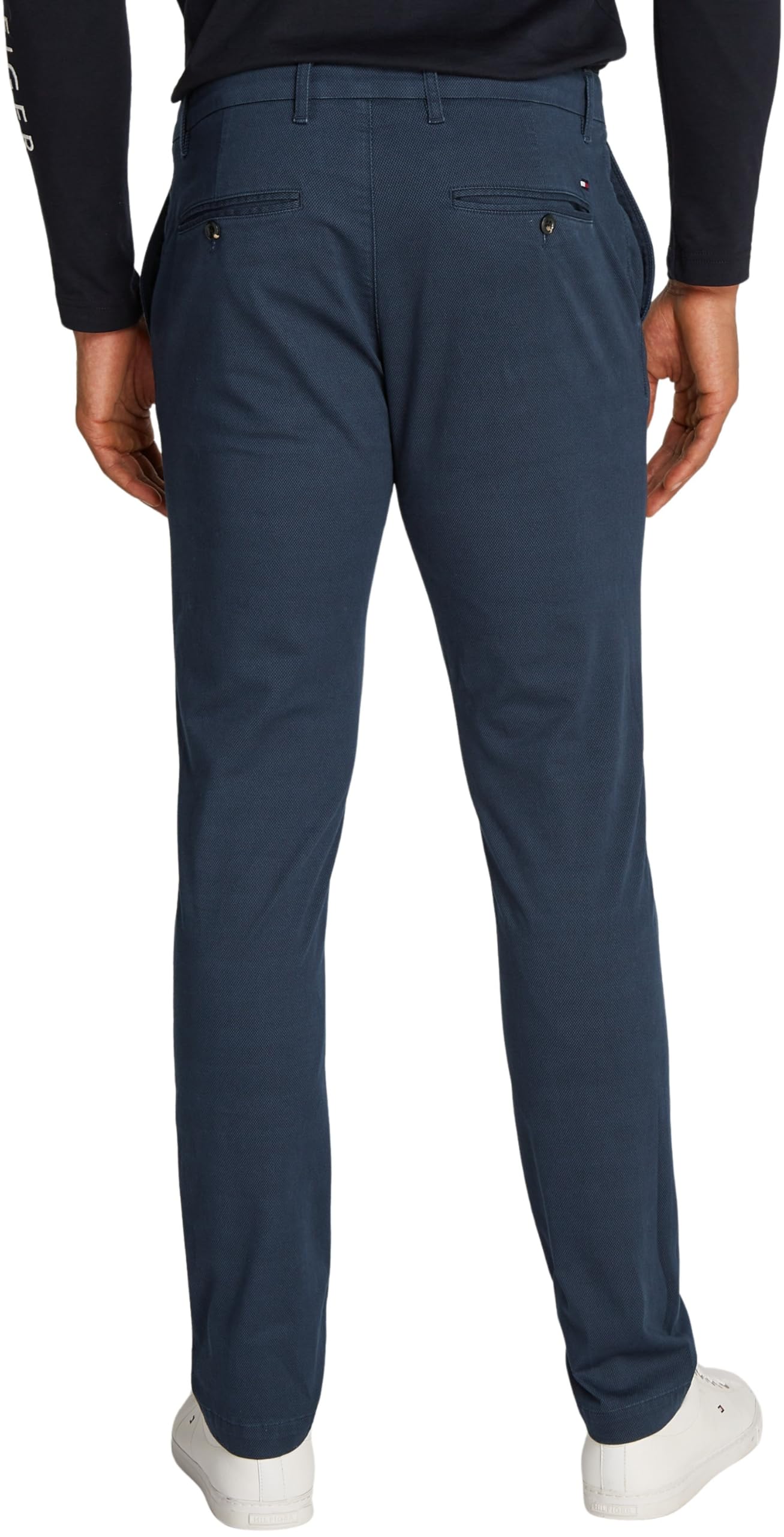 Tommy Hilfiger Herren Chino Hose Bleecker Printed Structure Slim Fit