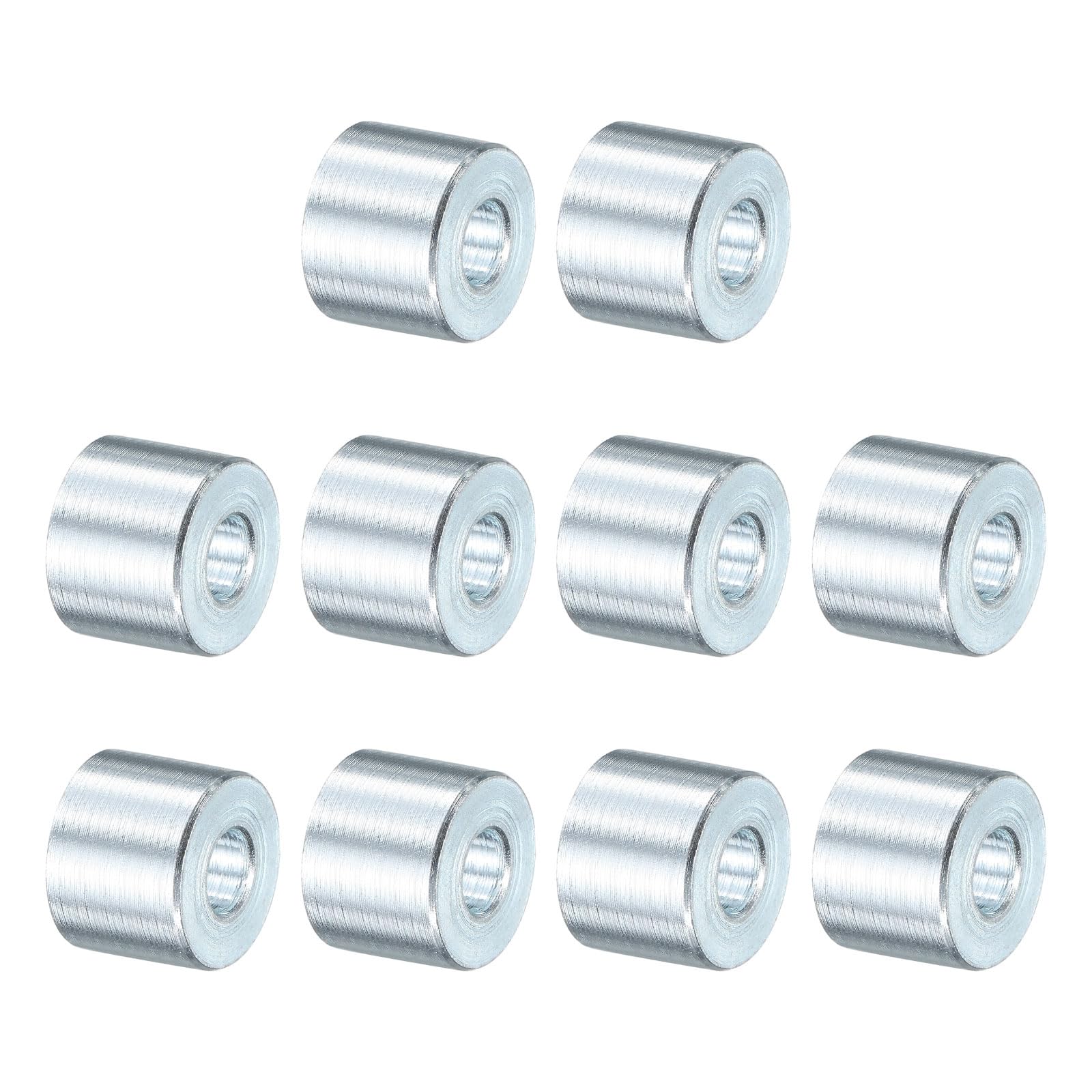uxcell 10 Pcs Galvanized Steel Spacer 5/16" Bore x 3/4" OD x 3/4" Length, Unthreaded Standoff Bushing Plain Finish, Round Metal Spacer Fits M12 Screws