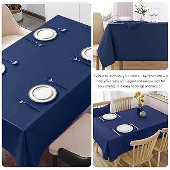 テーブル用品 sold Amazon.com: JALANCY 4 Pack Square Table Cloth 85x85 Inch
