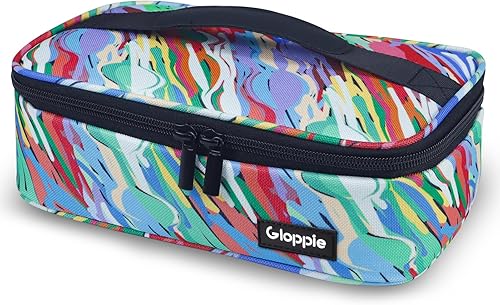 Gloppie Bolsa de almuerzo pequeña con aislamiento, mini lonchera portátil, bolsa de almuerzo para adultos, contenedor de comida pequeña, bolsa de