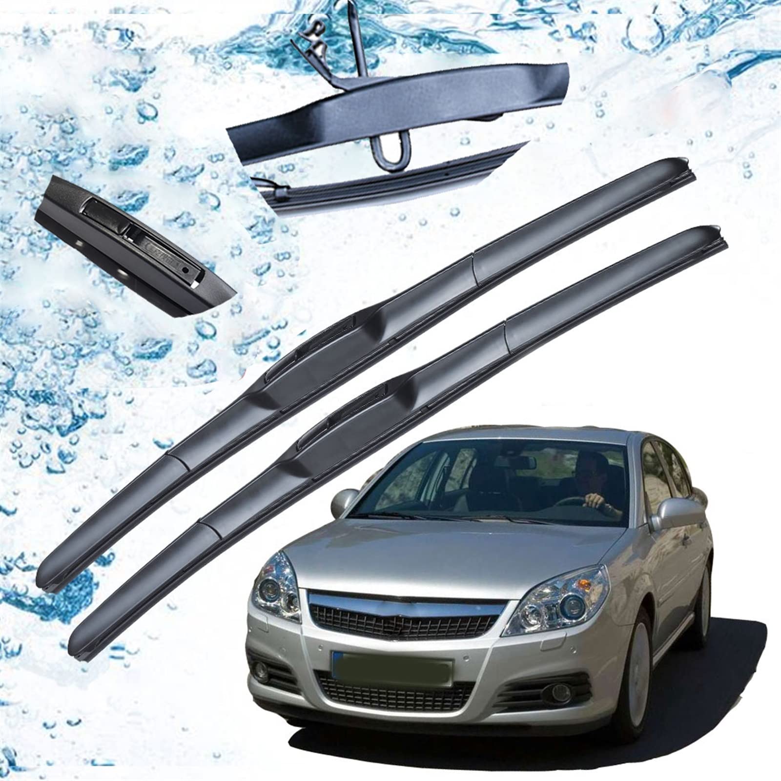 Balais d'essuie-glace avant Opel Vectra C 2002 2003 2004 2005 2006 2007 2008 crochet U
