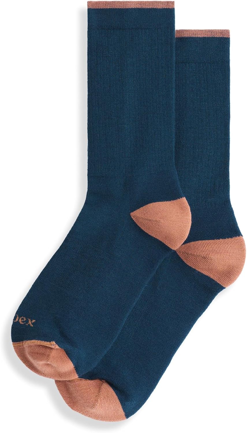 IBEX Merino Wool Rambler Unisex Hiking Socks | Crew Socks with Seamless Toe & Arch Support | Moisture-Wicking Trekking Socks