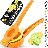 Vista 22 de Zulay Kitchen Exprimidor de Limón 2 en 1 de Metal - Exprimidor de Mano Resistente de Máxima Extracción que Obtiene Hasta la Última Gota - Exprimidor