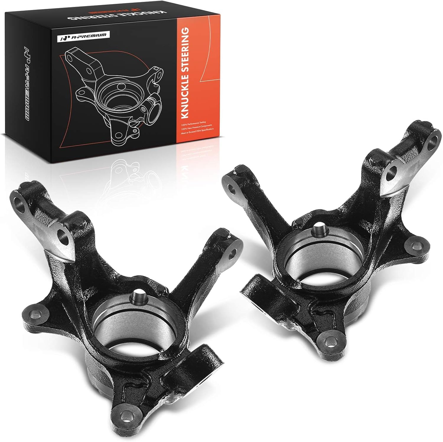 A-Premium Set of 2 Front Suspension Steering Knuckle Compatible with Toyota Highlander 04-07, Sienna 04-10 & Lexus RX330 04-06, RX350 07-09, RX400h 06-08, Driver & Passenger