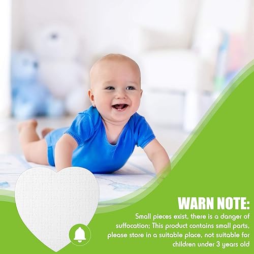 Miniatura 6 de 5 juegos de rompecabezas de corazón en blanco por sublimación para manualidades, rompecabezas de corazón personalizado, transferencia de calor, 75