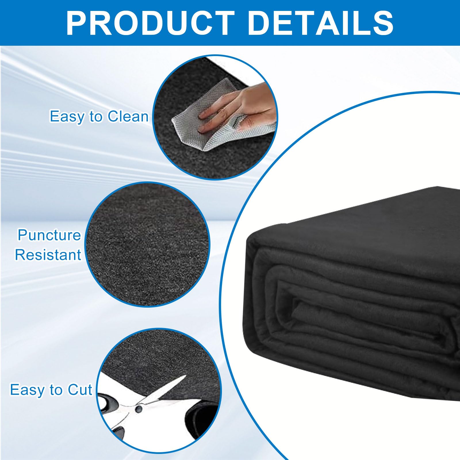Pool Bodenplane Runden, Runde Poolmatte, Poolunterlage Rund, Vorgeschnittene Bodenplane für Aufstellpools Whirlpools, Nahtlos, Robust, Ideal für Outdoor Poolmatten (370CM)