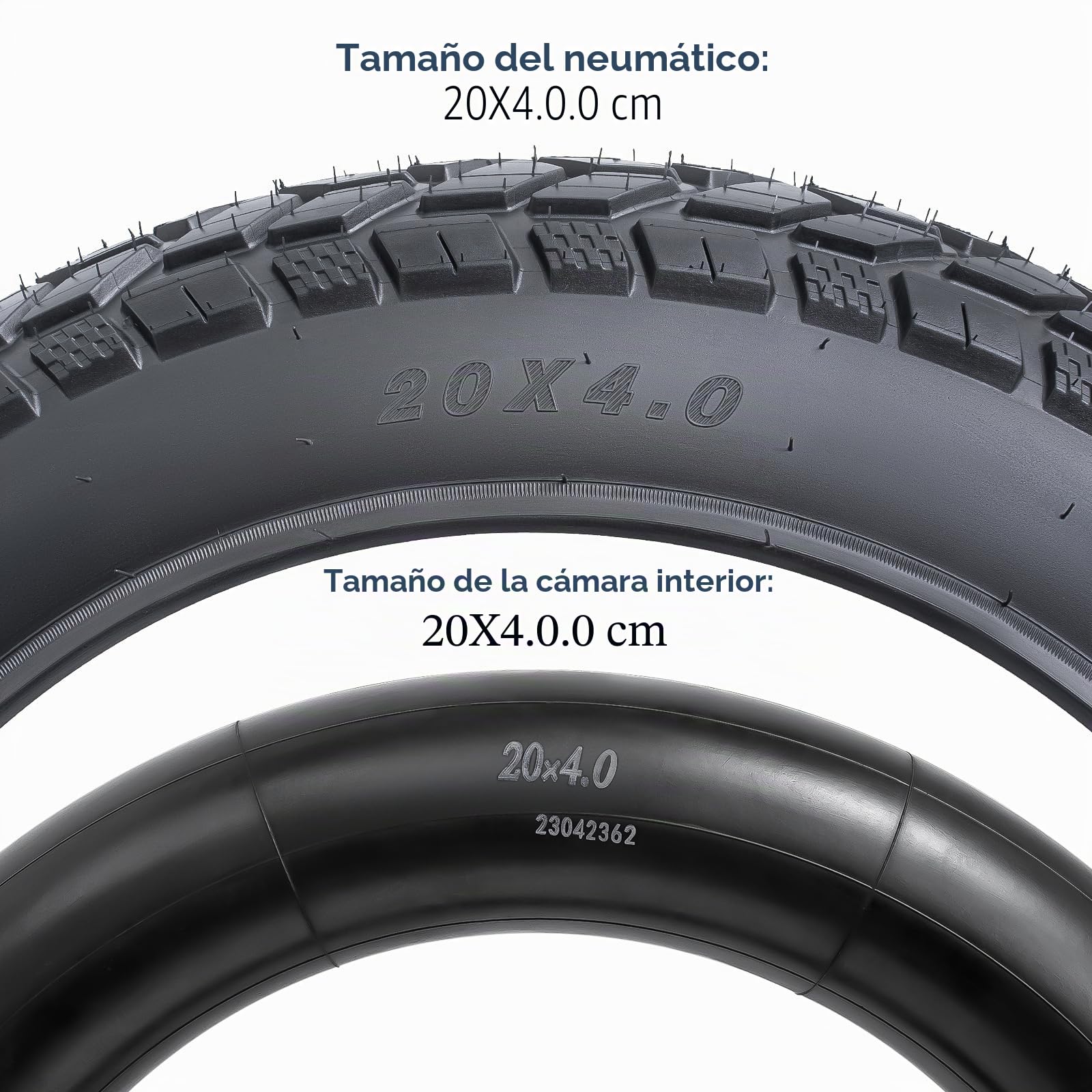 YunSCM 2 neumáticos para Bicicleta eléctrica de 20 Pulgadas y 20 x 4,0, compatibles con neumáticos de Bicicleta Todoterreno de 20 x 4,0