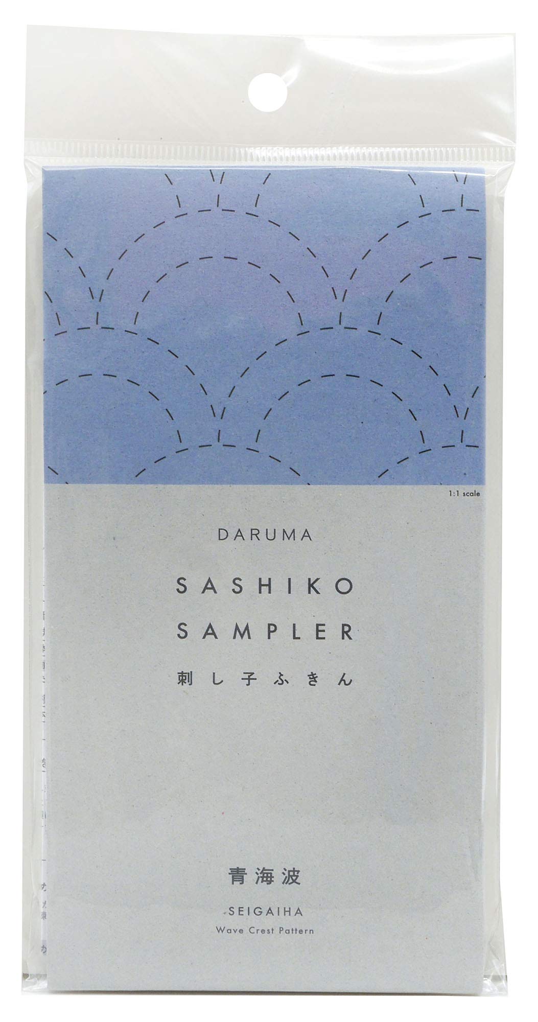 DARUMA Sashiko Sampler Original Cloth Navy Color (Wave Crest)